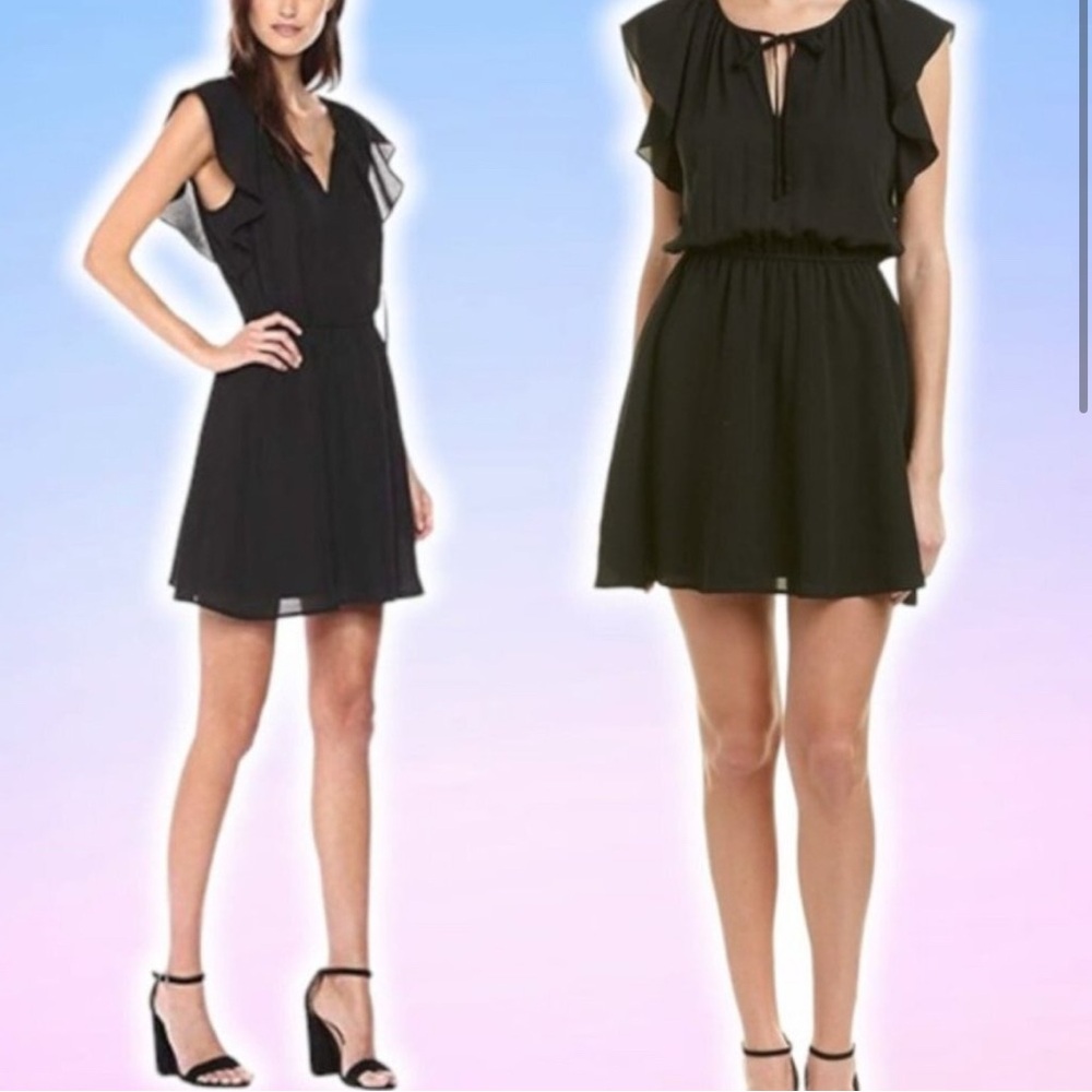 BB DAKOTA Adrienn Fit & Flare Dress Sz XS Black